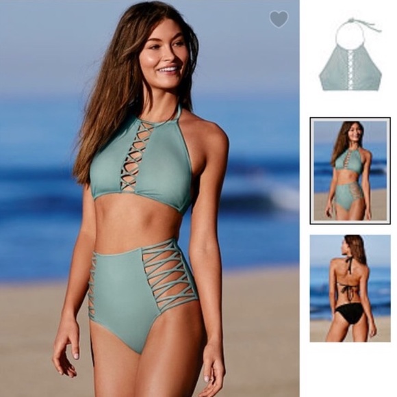 PINK Victoria's Secret Other - ❌SOLD❌BLACK Pink VS High-Waist Strappy Bikini